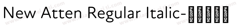 New Atten Regular Italic字体转换